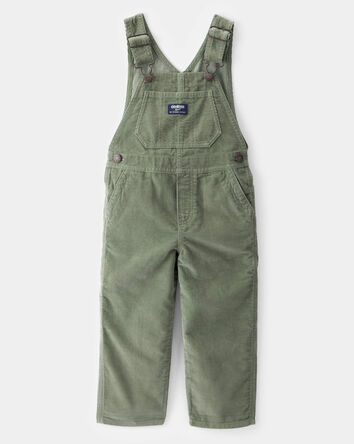 Toddler Solid Corduroy Overalls - Green, 