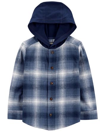 Toddler Plaid Button-Front Shacket
, 