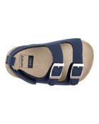 Baby Buckle Faux Cork Sandals  - Navy, image 4 of 7 slides
