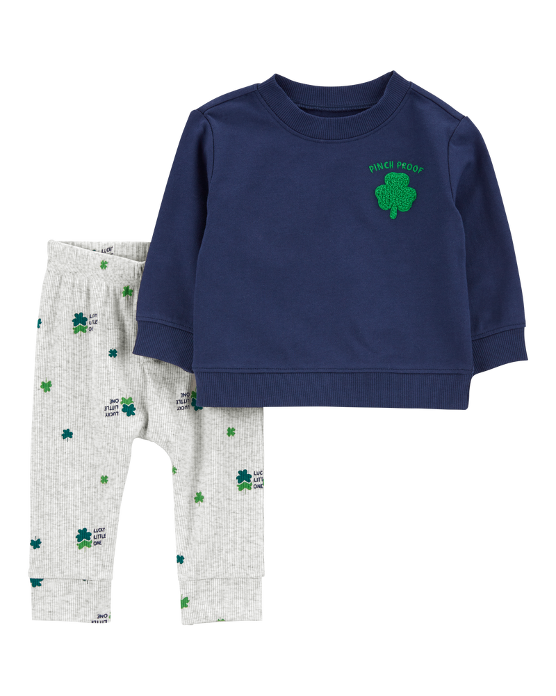 Baby 2-Piece St. Patrick's Day Top & Pant Set, image 1 of 4 slides