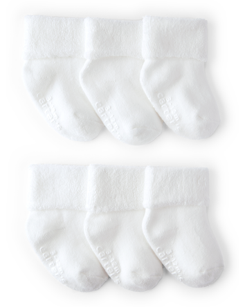 Baby 6-Pack Foldover Booties, 
