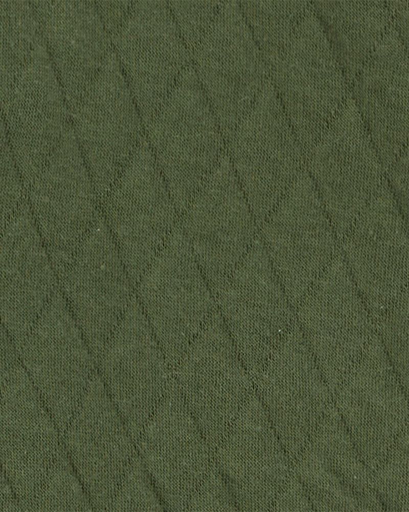 Toddler Solid Cotton Blend Quilted Jacket - Green, image 2 of 3 slides