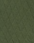 Toddler Solid Cotton Blend Quilted Jacket - Green, image 2 of 3 slides