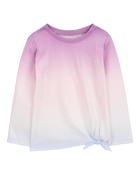 Toddler Ombre Tie-Front Long-Sleeve Top - Pink/Purple, image 1 of 3 slides