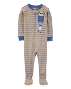 Baby Boy 1-Piece Monster Print 100% Snug Fit Cotton Footie Pajamas, image 1 of 4 slides