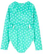 Kid 1-Piece Long Sleeve Cut-Out Swimsuit, image 2 of 3 slides