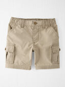 Tan - Toddler Organic Cotton Cargo Shorts