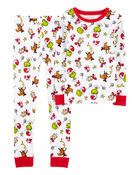 Kid 2-Piece Christmas Grinch 100% Snug Fit Cotton Pajamas, image 1 of 3 slides