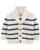 Baby Chunky Knit Striped Cardigan , image 1 of 3 slides