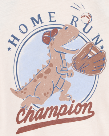 Baby Dinosaur Baseball Short-Sleeve Tee, 