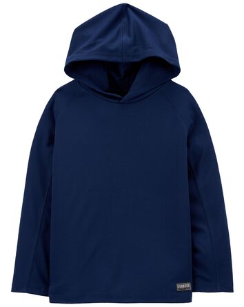 Kid Hooded Pullover in Moisture Wicking Active Jersey, 