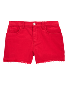 Kid Iconic Eyelet Shorts - Red, image 1 of 4 slides
