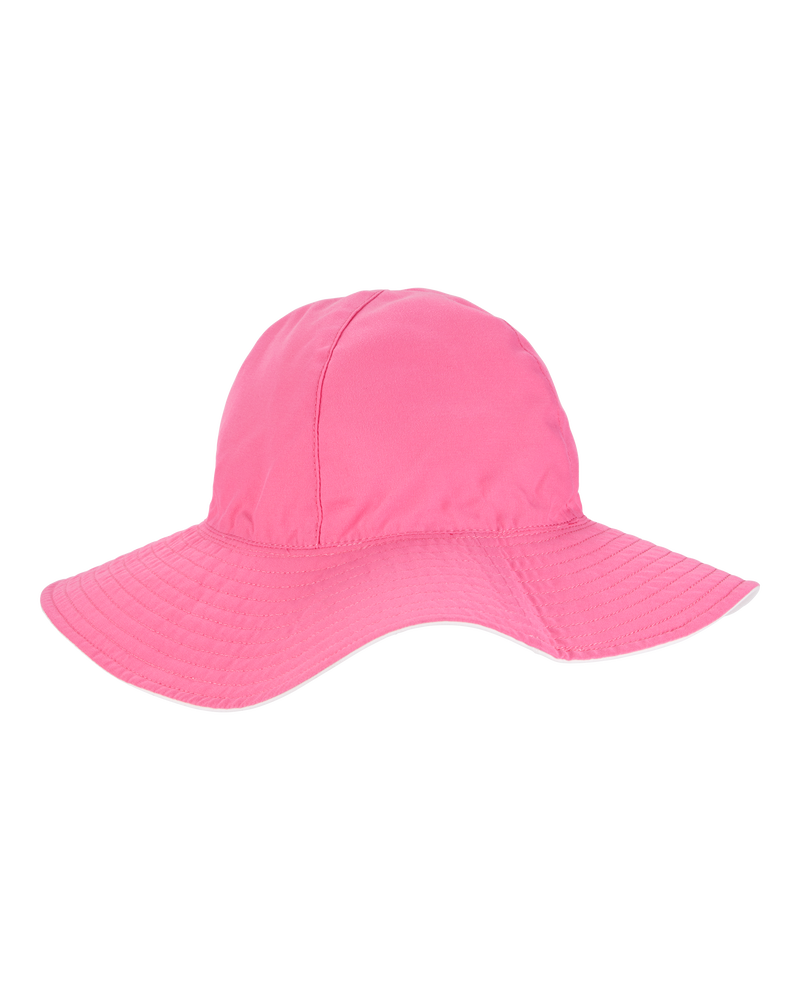 Toddler Girl Reversible Solid Swim Hat - Pink/White, image 1 of 3 slides