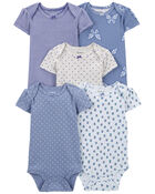 Baby 5-Pack Butterfly Short-Sleeve Bodysuits, image 1 of 6 slides