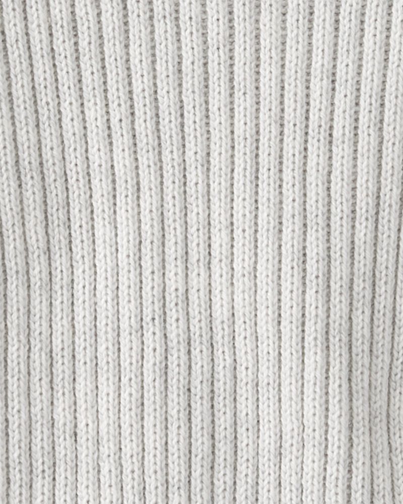 Baby Organic Cotton Rib Sweater Knit Bodysuit, image 3 of 4 slides