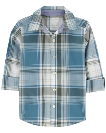 Toddler Plaid Button-Front Shirt, 