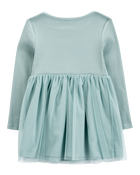 Toddler Tulle Long-Sleeve Jersey Dress, image 2 of 4 slides