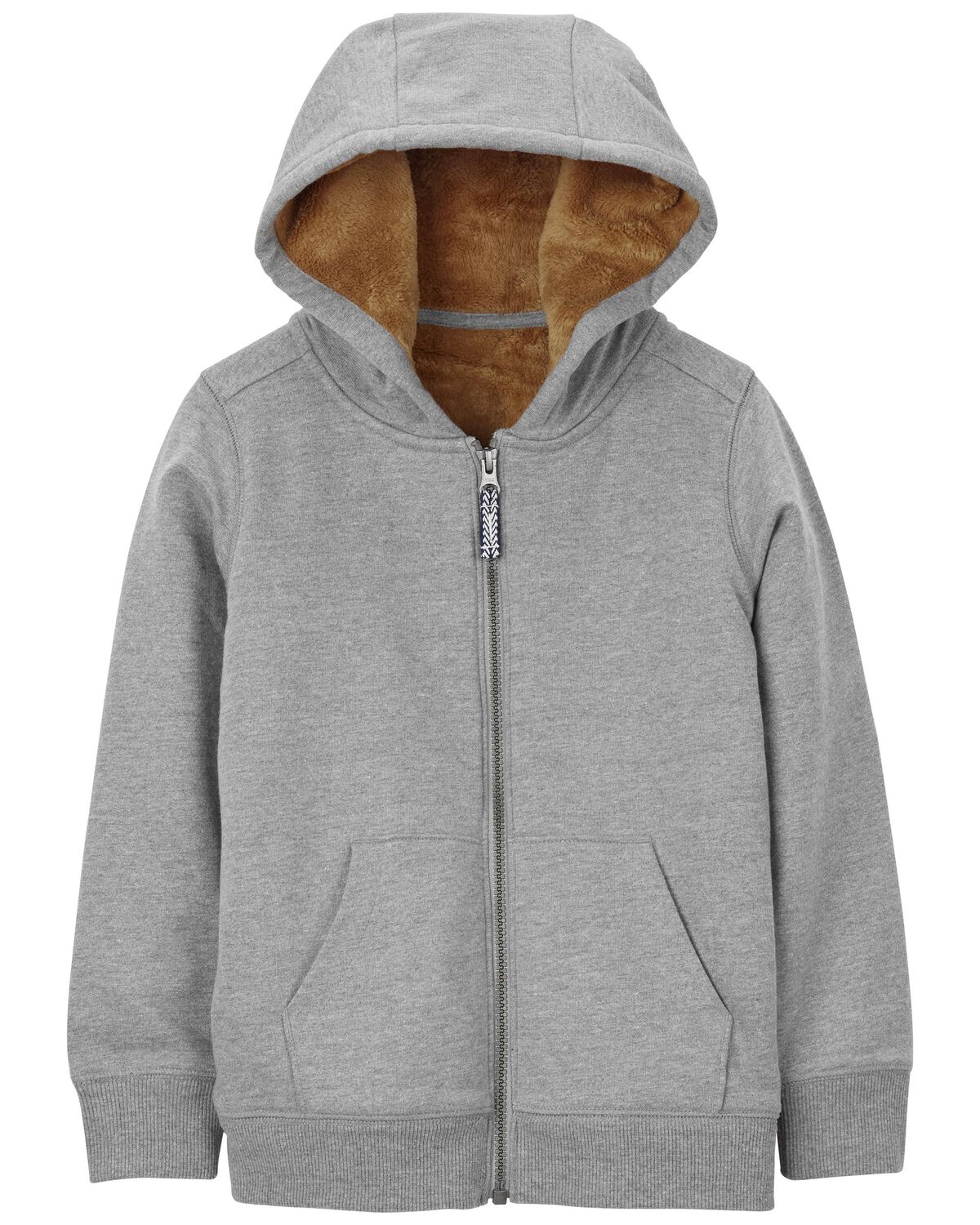 Grey Kid FuzzyLined Hoodie