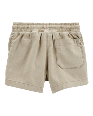 Toddler Pull-On Twill Shorts - Khaki, 