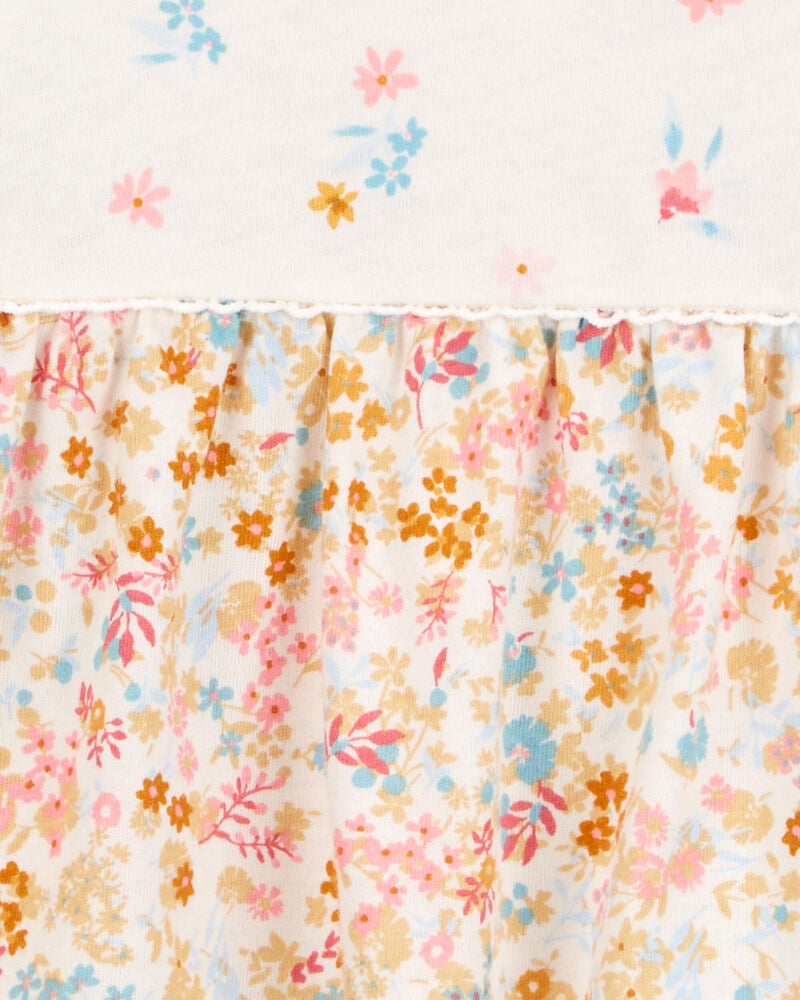 Toddler Flutter Sleeves Floral Long-Sleeve Fashion Top , image 2 of 3 slides