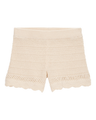 Baby Crotchet Knit Shorts - Ivory, image 1 of 5 slides