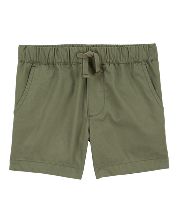 Toddler Pull-On Poplin Shorts - Olive, 