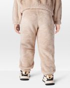 Toddler Velour Joggers - Tan, image 2 of 6 slides