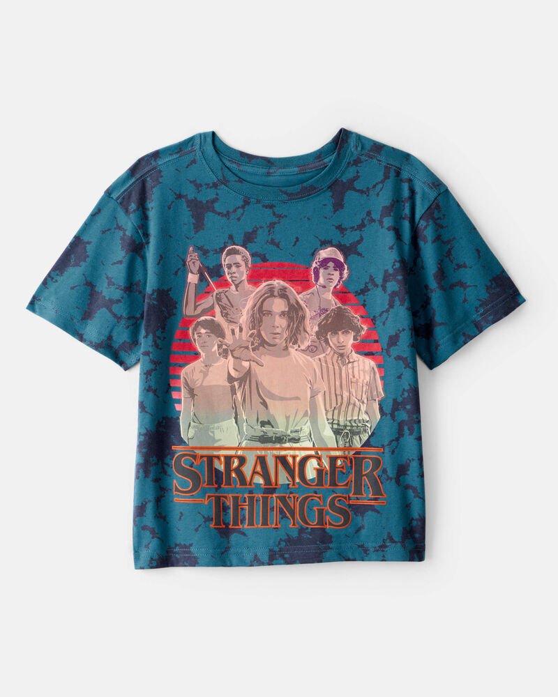 Kid Stranger Things Tie-Dye Short-Sleeve Graphic Tee - Black, image 1 of 1 slides