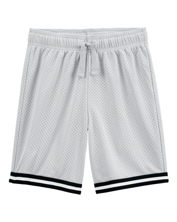Boys Fan-Favorite Basketball Mesh Short - Grey, 