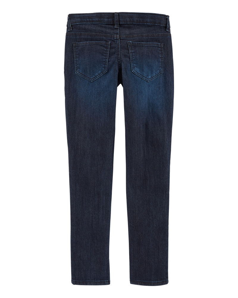 Kid Dark Blue Wash Skinny-Leg Jeans, image 2 of 5 slides