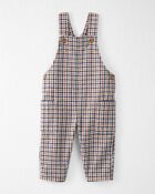 Baby Organic Cotton Cozy Flannel Overalls , image 1 of 6 slides