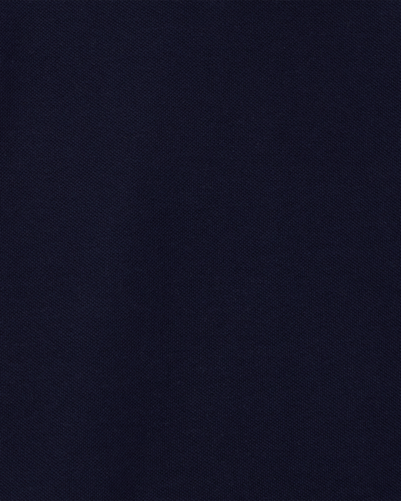 Toddler 3-Pack Pique Uniform Polo Shirts - Navy, image 3 of 3 slides