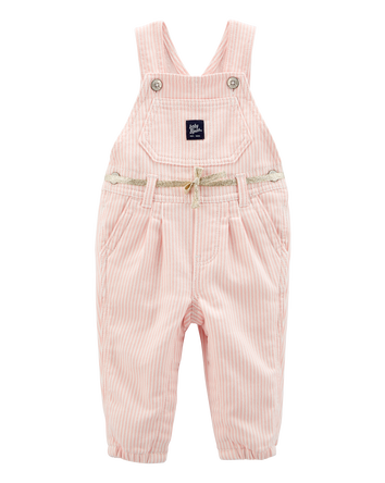 Baby Denim Hickory Stripe Overalls, 
