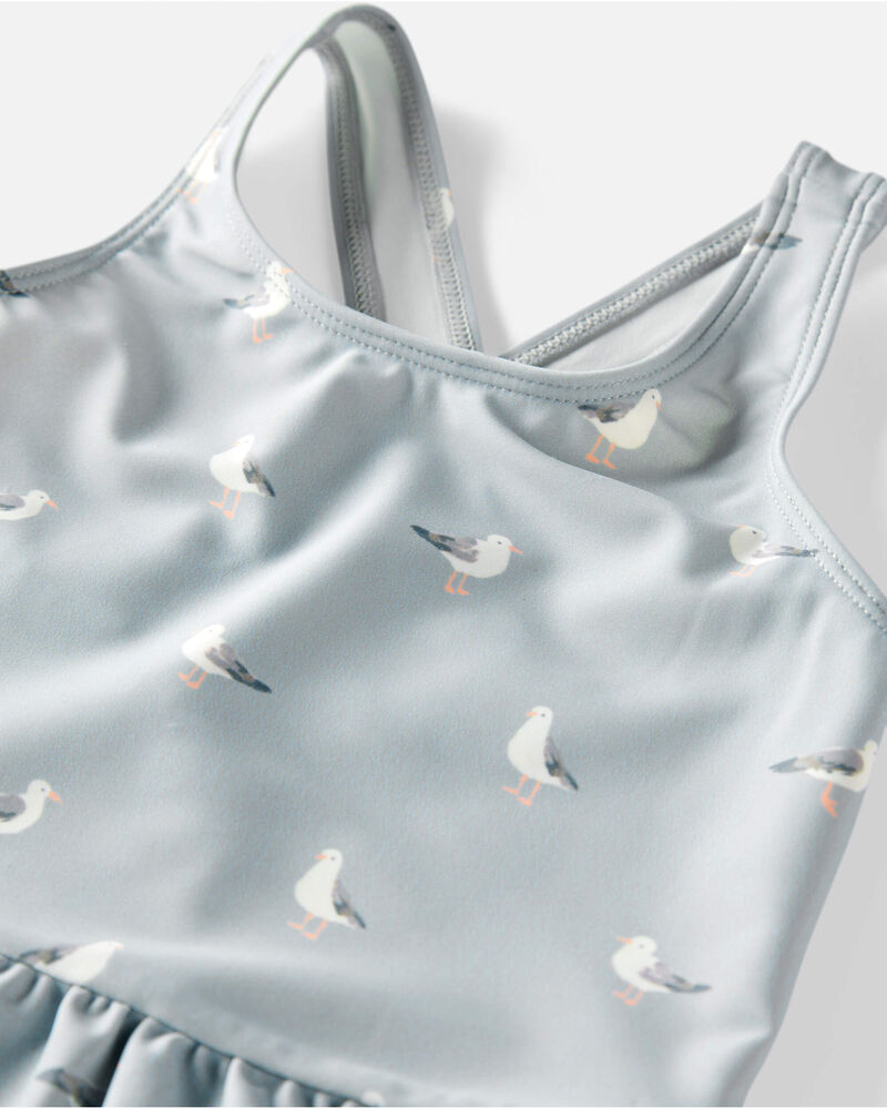 Toddler Girl Recycled Seagull-Print Swimsuit, image 3 of 5 slides