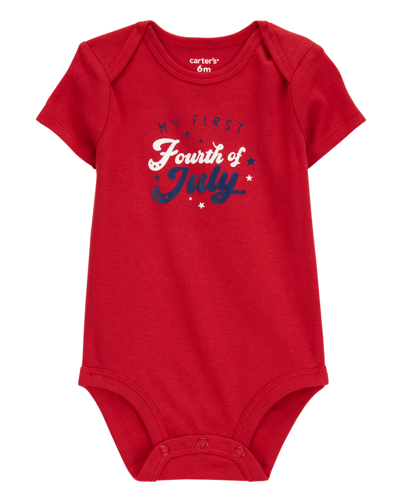 Baby First 4th Of July Cotton Bodysuit, image 1 of 3 slides