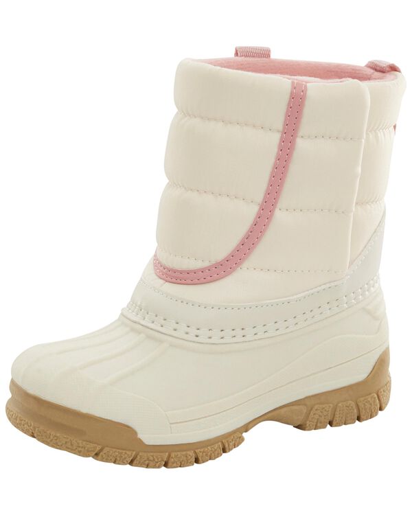 Cream Toddler SlipOn Boots