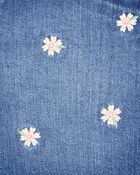 Toddler Daisy Print Iconic Denim Short - Blue Ozone Wash, image 5 of 6 slides