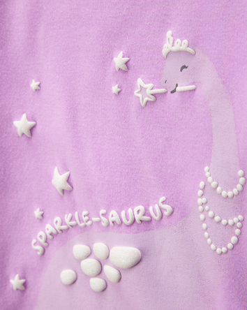 Baby Dinosaur Print Snug Fit Cotton 4-Piece Pajamas, 