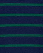 Kid Navy Green Striped Sweater, image 2 of 3 slides