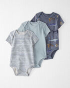 Baby 3-Pack Organic Cotton Rib Bodysuits, image 1 of 7 slides