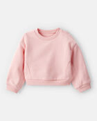 Baby Girl Long-Sleeve Pullover Sweatshirt - Pink, image 1 of 3 slides