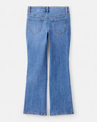 Girls Denim Flare Crossover Jeans - Blue, image 2 of 4 slides