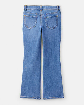 Girls Denim Flare Crossover Jeans - Blue, 