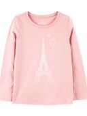 Pink - Kid Eiffel Tower Graphic Tee
