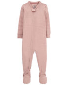 Toddler 1-Piece Striped PurelySoft Footie Pajamas, image 1 of 4 slides