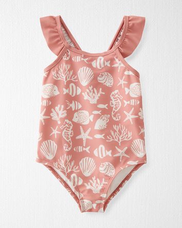 Toddler Seashell Print Recycled Swimsuit, 