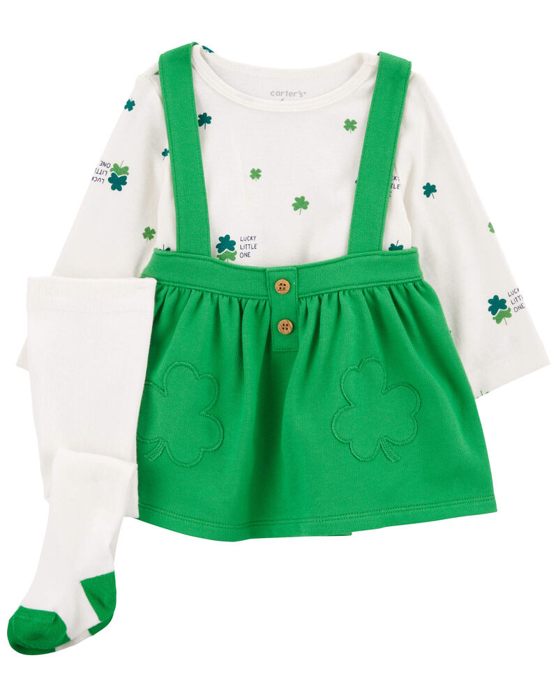 3-Piece St. Patrick's Day Print Jumper Set, image 1 of 5 slides