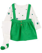 3-Piece St. Patrick's Day Print Jumper Set, image 1 of 5 slides