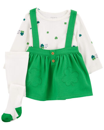 3-Piece St. Patrick's Day Print Jumper Set, 