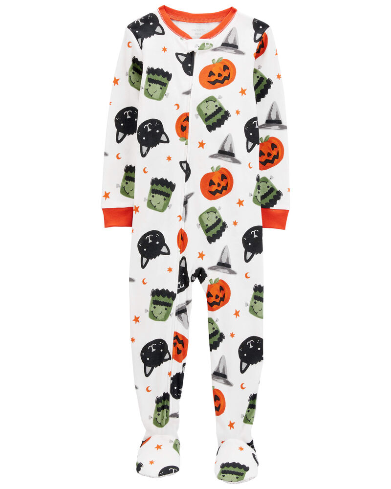 Toddler 1-Piece Halloween 100% Snug Fit Cotton Footie Pajamas, image 1 of 3 slides